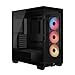 Produktbild Corsair 3500X RS-R ARGB Mid-Tower-PC-Gehäuse  3 x Vorinstallierte RS120-R ARGB-Lüfter, Platz für bis zu 10 x 120-mm-Lüfter, Kompatibel mit Motherboards mit Rückseitigem Anschluss  Schwarz