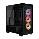 CORSAIR 3500X RS Reverse Fan ARGB Mid-Tower PC Case – 3X Pre-Installed Fans, Panoramic Glass, Spacious Interior, GPU Anti-Sag, Reverse Connection Motherboard Compatible – Black