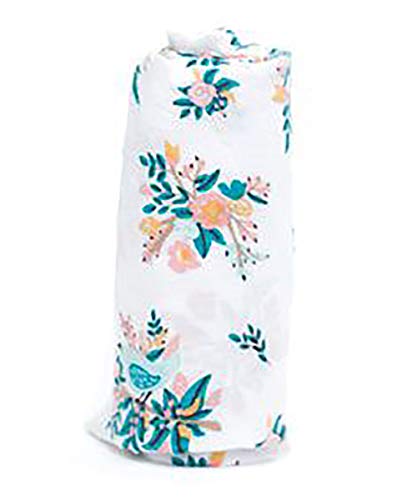 Image of SARANONI Luxury Swaddle Blanket Decorative Baby Muslin Swaddle Blankets (Meadowlark Floral)