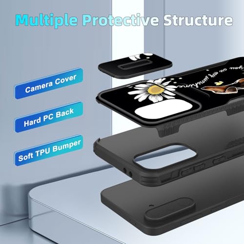 wiaekosef for Galaxy A36 5G/A56 5G Case Built in Slide Camera Lens Cover,Heavy Duty Shockproof Protection Dual Layer Case for Samsung Galaxy A36 5G/A56 5G 6.7" 2025,You are My Sunshine Dachshund - image 4