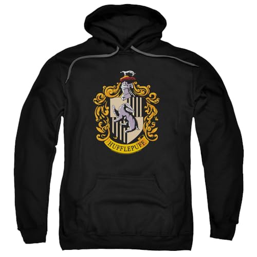 Popfunk Harry Potter Hufflepuff Logo Pull-Over Hoodie Sweat-Shirt (Large)