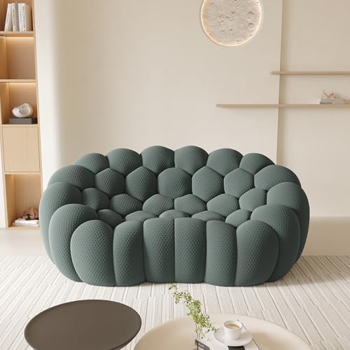 WJShome 79.53'' Modern Bubble Sofa, Comfy Upholstered Loveseat Sofa, Lazy