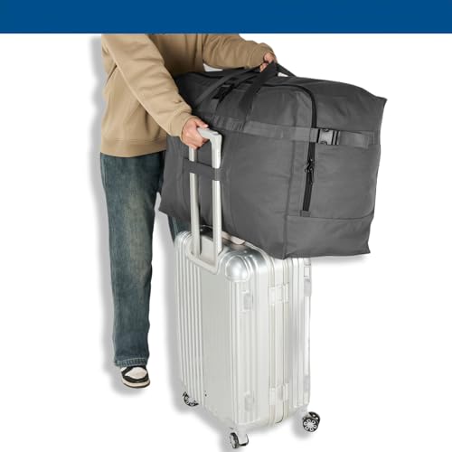 Travel Duffel Bags, Large 120L Carry on Camping Storage Bag Over Luggage for Overnight, Airline, TSA Standard, Soft Heavy Duty Duffle Organizer Bag image 4