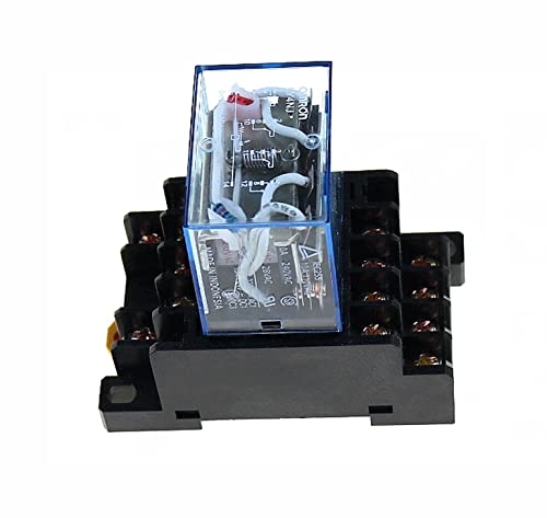 Bobine de relais LY4NJ HH64P AC220V 14PIN avec son socle PTF14A pour circuits de commande