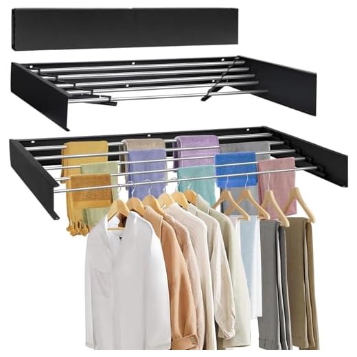 Best Space-Saving Laundry Folding Stations for UK Flats 2 100cm Retractable Wall Mounted Drying Rack