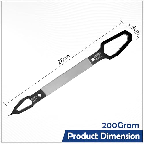 Image of GLUN Double End Plum Combination Wrench, Metal Multi-Function Universal Special Shaped Wrench Pack of 1