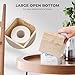 WORHE Tissue Box Cover Italy Natural Travertine Stone Heavy Duty Square Facial Toilet Paper Holder for Bathroom Living Room Bedroom Dresser Kitchen Minimalistic Office Home Decor Beige (TBC145WT)