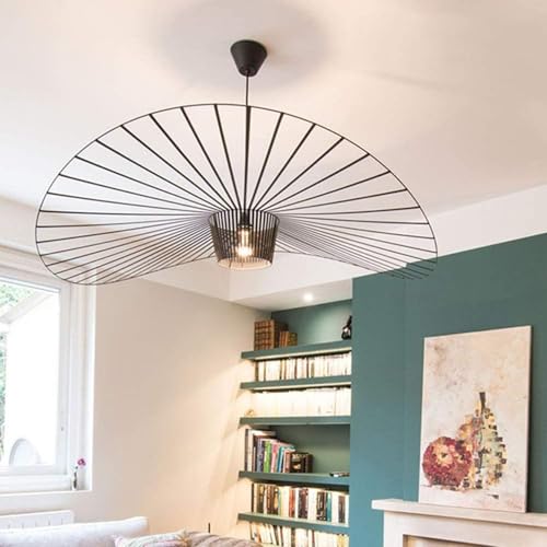 Lustre E27 en fibre de verre suspension Vertigo noire 160cm hauteur réglable