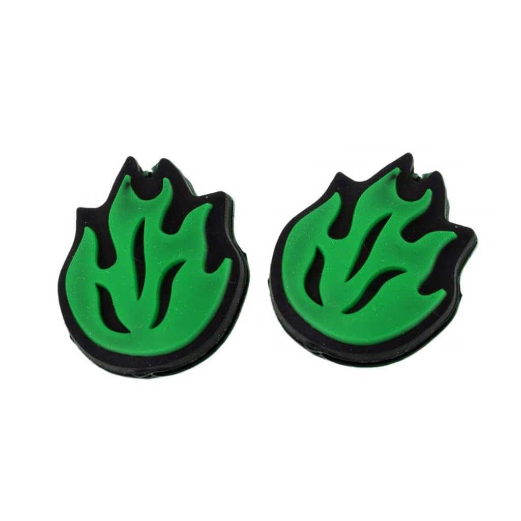 Greabuy 2Pcs Tennis Racket Dampeners Flame Shape Silicone Tennis String Dampener Tennis Squash Shock Absorbers Easy to Use
