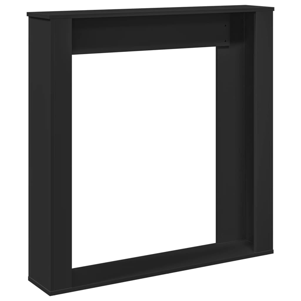 Cadre de cheminée noir 100x20x100 cm bois d'ingénierie
