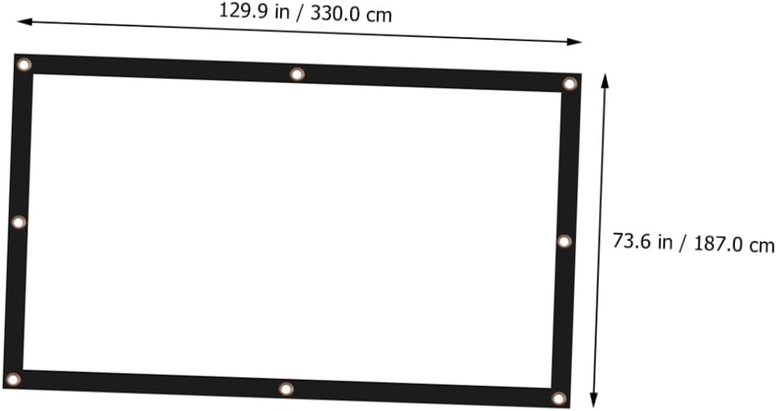 Polyester Portable Projection Screen for Indoor Outdoor Home Theater Camping Movie Night
