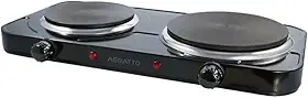 Agratto Fogão eletrico de mesa 2 pratos FMP-02 preto 220V 2500W