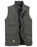 Fischerweste mit mehreren Taschen: zwei Brusttaschen, zwei Pattentaschen und eine Innentasche. Welche können Ihre persönlichen Gegenstände, wie Handy, Geldbörse, Schlüssel, ändern, etc. tragen.