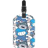  Le sac de voyage en cuir d\'unité centrale marque la conception personnalisée d\'étiquettes mignonnes de valise de requin