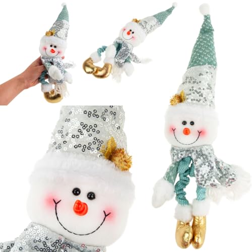 Martom muñeco de nieve mágico decoración de Navidad muñeco de nieve figura decorativa decoración de Navidad decoración de mesa Navidad decoración de Navidad