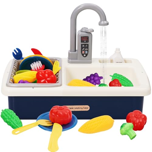 Fregadero de cocina de juguete para aprender jugando en casa con accesorios divertidos
