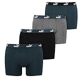 PUMA Herren Boxershorts 4er Pack (L, Dark night combo)