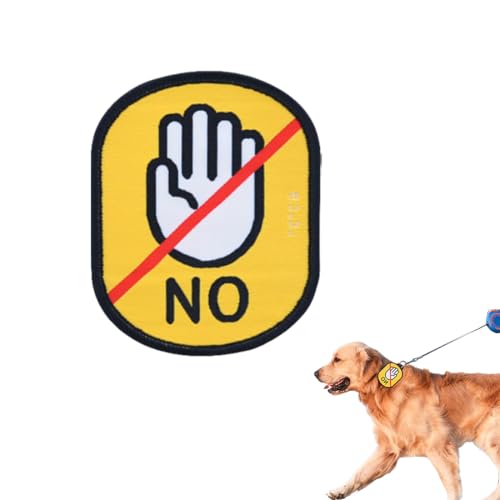 AOEVUIR 1 Pcs Pegatina Personalizada Identificador de Perro Señal de Stop Etiquetas de Identificación de Perro No Tocar