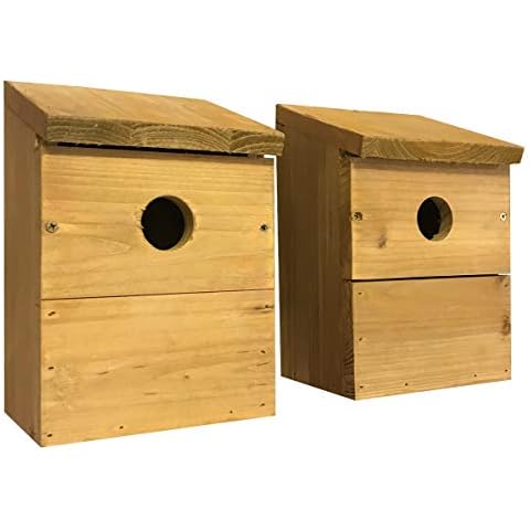 Wooden Multi-Hole Birdhouse Pack of 2 Cover