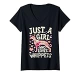 Photo Gallery donna whippet just a girl who loves snap dog flower donna floreale maglietta con collo a v Photo Gallery donna whippet just a girl who loves snap dog flower donna floreale maglietta con collo a v
