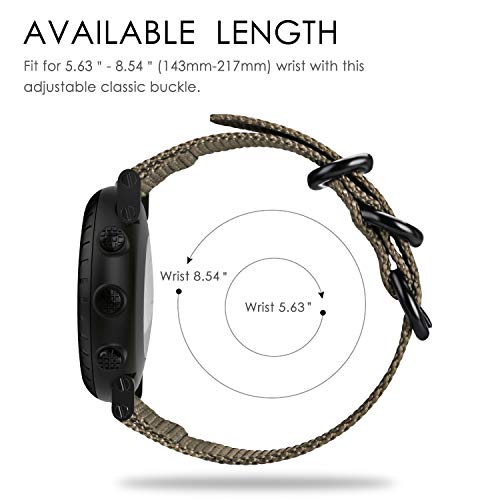Fintie Watch Band Compatible with Suunto Core, Premium Woven Nylon Replacement Sport Strap with Metal Buckle Compatible with Suunto Core Smart Watch