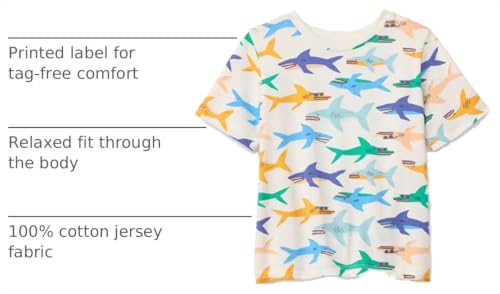 Image of Amazon Essentials Boys and Toddlers' Short Sleeve Tee Shirts, Cotton Jersey, Multipacks