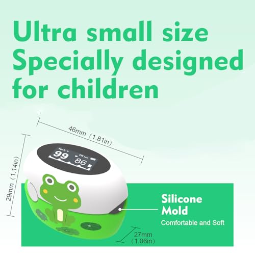Fingertip Pulse Oximeter for Kids, Fast Pediatric Oxygen Saturation and Pulse Rate Monitor,Rechargeable SpO2 Monitor with Bright Display for Baby Infant, Toddlers at Home, School or Trip Use - Image 2
