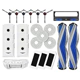 Carpet Cleaning Compatible for ECOVACS T30 PRO Omni / T30S PRO/YEEDI M12 Pro+ Robot Vaccum Replacement Parts Dust Bag Main Side Brush Filter Mop Accessories(Clear)