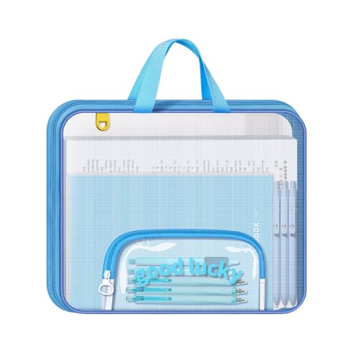 Multiple Compartment Meshes File Bag Classification Systems for Documents Books Paper Students and Professional Storage Large Ca