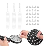 NearMoon Shower Head Replace Parts- 3pcs Shower Nozzle Cleaning Brushes+ 30pcs Silicone Nozzles, Anti-Clogging Cleaning Kit for Shower Head Replacement, Let Shower Head Keep Working