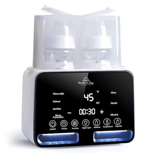 Image of Generic Baby Bottle Warmer - Bundle of Joy Baby Basics Fast Baby Double Bottle Warmer for breastmilk and Formula, Multipurpose with Digital Display, Black