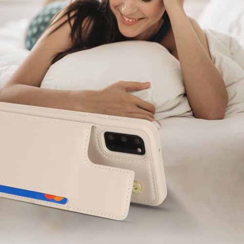Étui de protection Galaxy S20 en similicuir beige au design élégant et épuré - 5