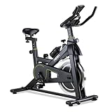 NEON Bicicleta Estática Spinning Pro Rueda de 18 kg, Pantalla LCD para Velocidad, Tiempo, Calorías...