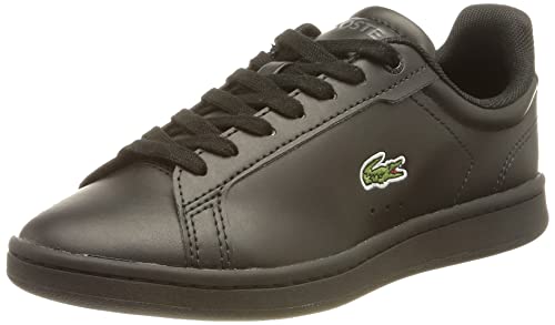 Lacoste Unisex - Kinder Low-Top Sneaker Carnaby PRO BL 23 1 SUJ, Jungen,Mädchen Halbschuhe,schnürschuhe,schnürer,SCHWARZ (02H),35 EU / 2.5 UK