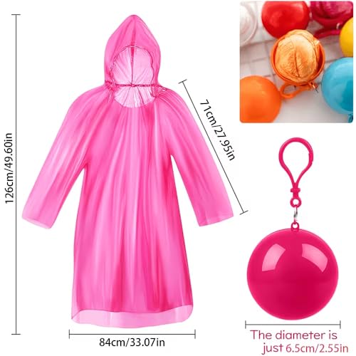 4pcs Poncho de emergencia para adultos, compacto con almacenamiento en bola para llavero, impermeable ligero para ciclismo, montañismo y deportes al aire libre miniatura 2