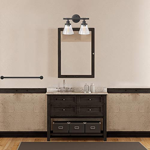 GLOBE Electric 51444 Parker Vanity Light, 2, Oil Rubbed Bronze, Bulb Not Included by Globe Electric - Used condition - Image 4