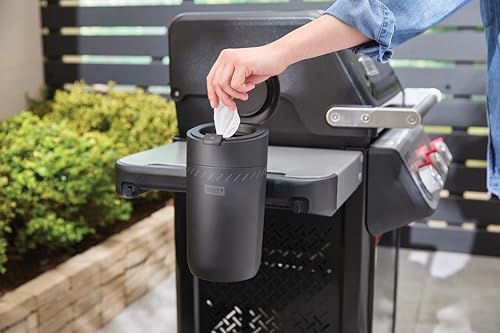 Weber Works Wipes Holder – Rail‑Mounted Grill Cleaning Wipes Dispenser with Locking Lid Griddles & BBQ Stations — view 6