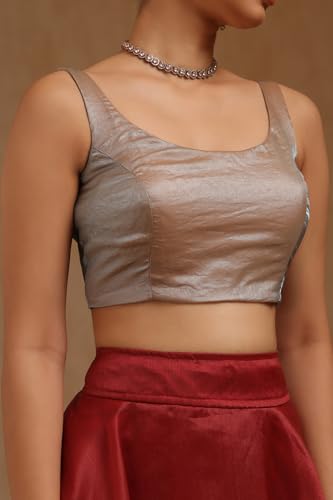 Image of Soch Women's Glass Tissue Sleeveless Blouse