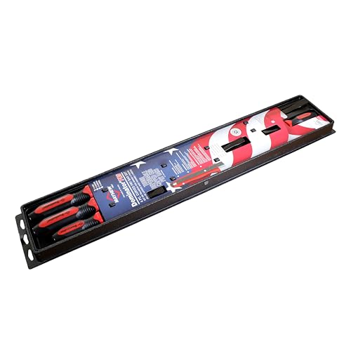 Image of Mayhew Tools 14065 Dominator Pro Pry Bar, Red, 4-Piece | Set of 8 inch, 12 inch, 25 inch & 36 inch Curved Pry Bars