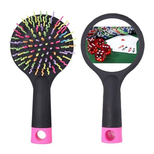 Brosse à cheveux démêlante à coussin d'air motif jetons de poker