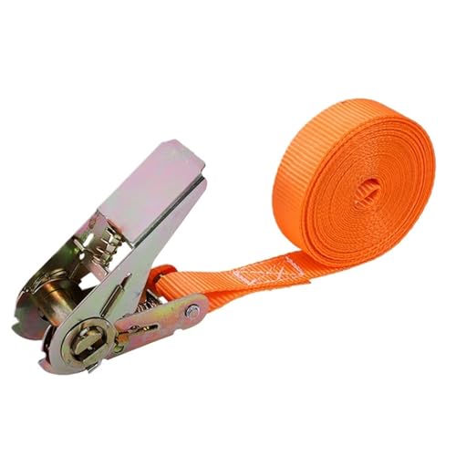 EKalgretrA Correa de Amarre, cinturón de trinquete Fuerte, Bolsa de Equipaje, Amarre de Carga con Hebilla de Metal, 2M * 2,5 cm, Correas prácticas for Amarre de Camiones Cinta de Amarre con Trinquete