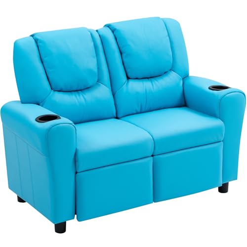 AVAWING Toddler Recliner, Double Children Couch Cup Holder,