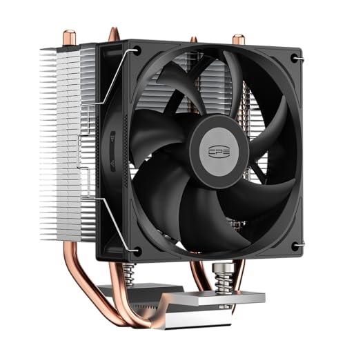 PCCOOLER CPS R200 Air CPU Cooler, 2 Next-Gen Heatpipes CPU Cooler, Hydraulic Bearing 2200RPM High Pressure 92mm Fan, 110W TDP CPU Air Cooler,for AMD AM4/AM5/Intel LGA 115X/1200/1700/18XX Black