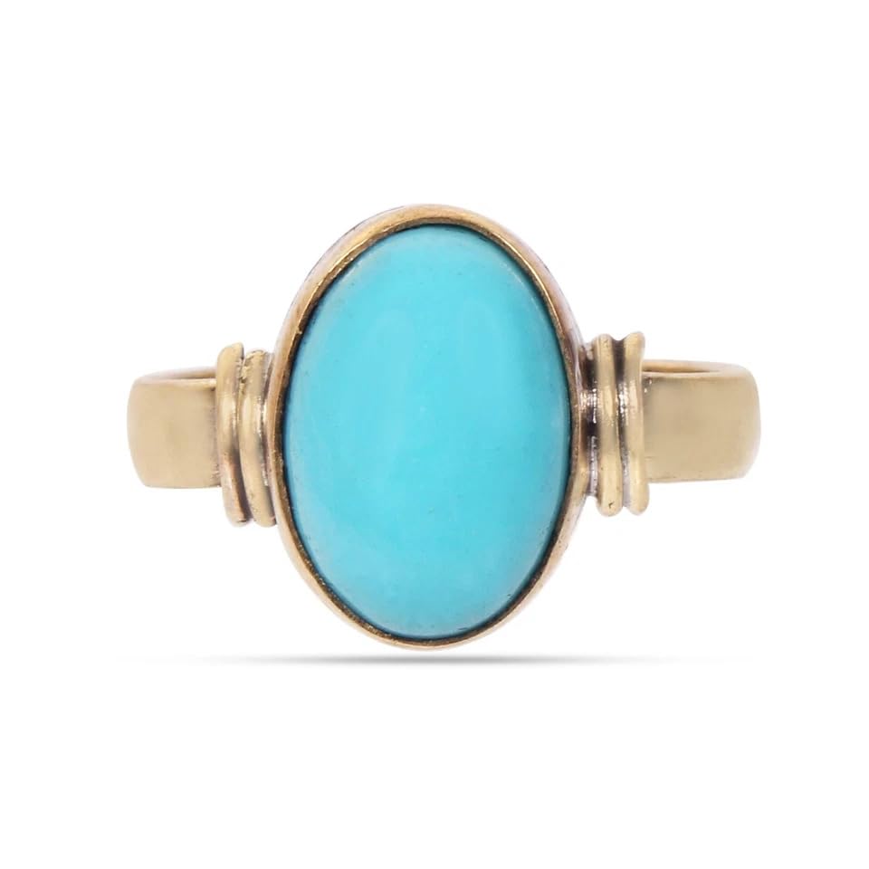 8.25 Ratti Firoza Original 7.42 Carat Turquoise Stone Adjustable Ring For Men And Women With Lab Certified-image-40