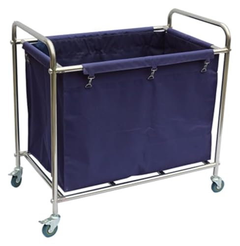 Chariot à linge robuste à roulettes panier de tri durable pour collecter et transporter - 2