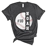 FLOCHIL Custom Baseball Shirt, Personalized Name & Number T-Shirt, Shirts for Women, Moms, Couple