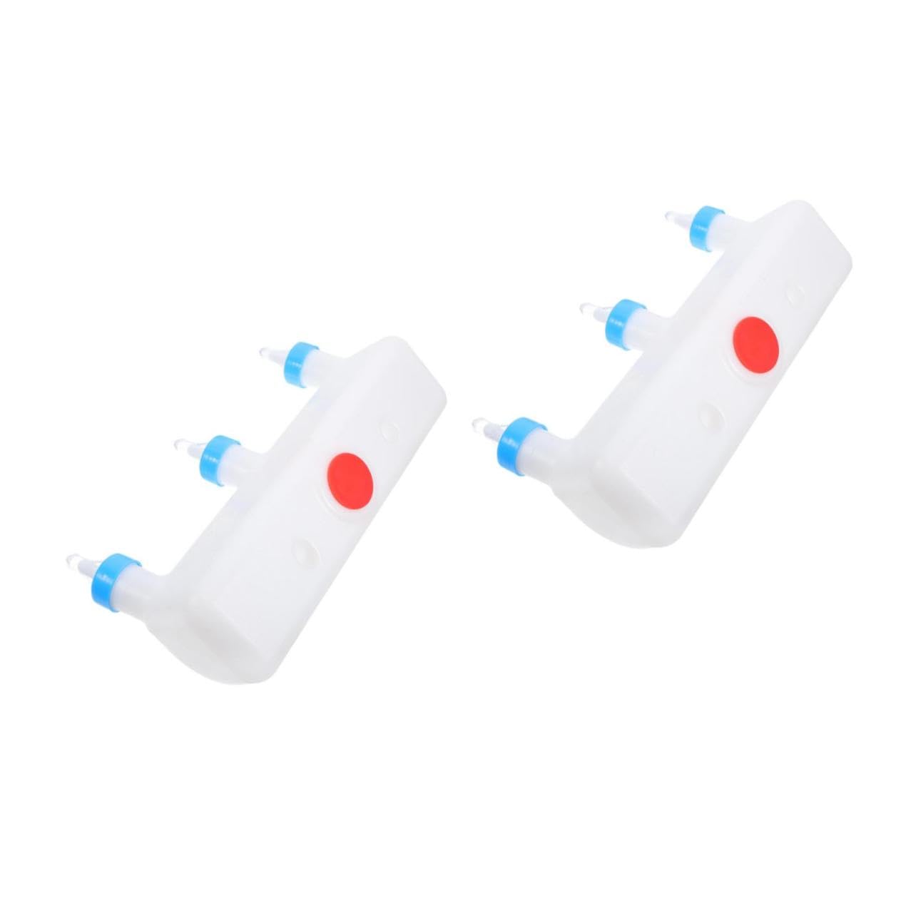 TOYANDONA 2 Pièces Distributeur de Lait Multifonctionnel pour Animaux Nourrisseur à Mamelles Multiples pour Agneaux Porcelets et Chèvres Équipement de Ferme Pratique et Durable