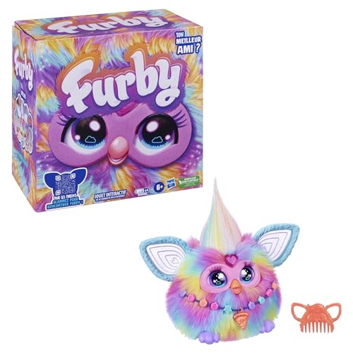 Furby Tie Dye, peluche interactive - Version Française, 23 cm - Image 2