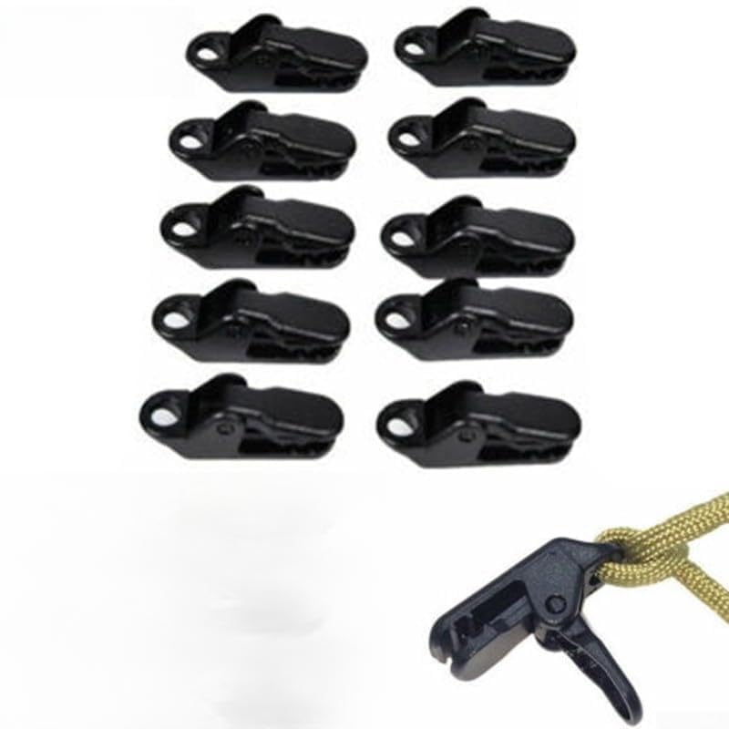 Jotekonoby 10 Stück Markisen-Zeltklemmen, Planenclips für Baldachin, tragbare Kunststoffbefestigungen für Wohnwagen, Camping und Outdoor-Unterschlupf, 33 x 10 x 1