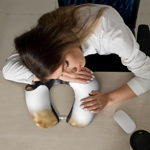 Almohada de espuma viscoelástica negra tamaño único miniatura 7
